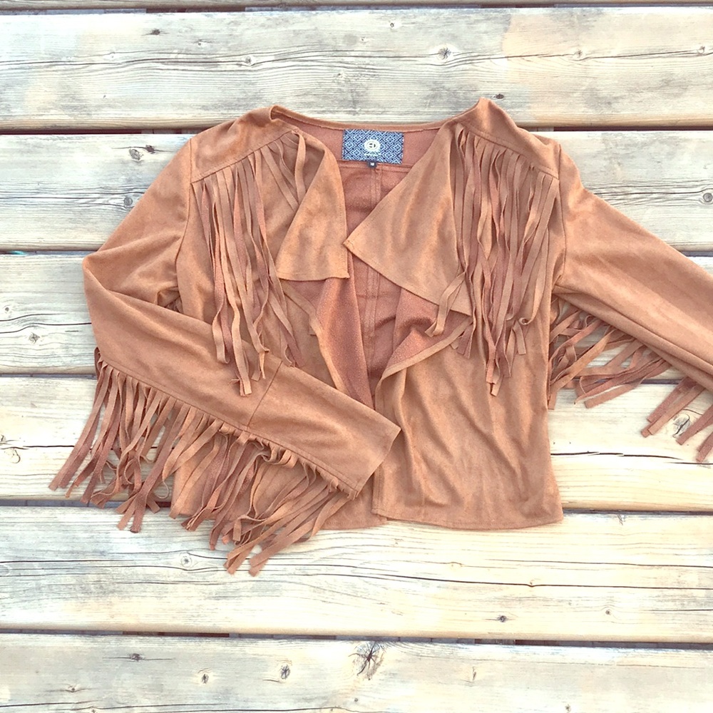 Brown fringe jacket
